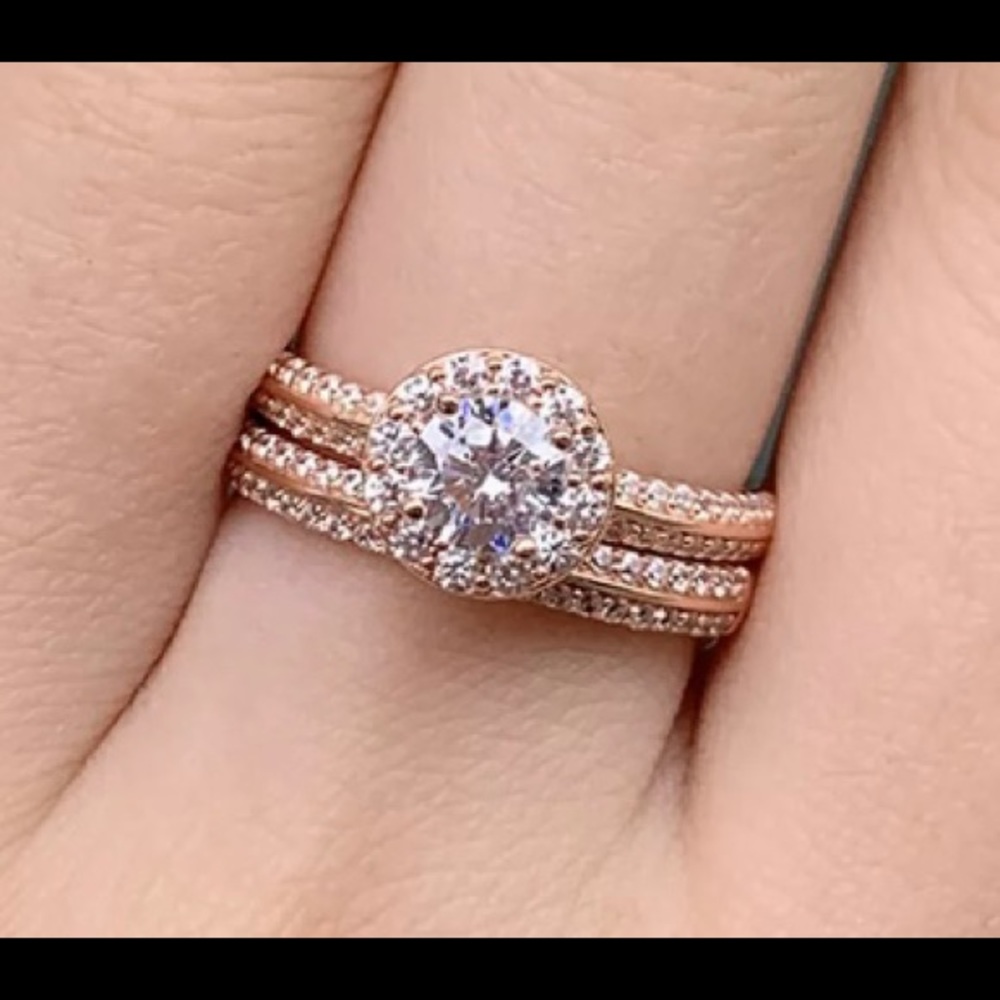 Women’s 2pc Engagement Wedding Ring Set